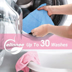 Reusable Cleaning Cloths Dish Paper Towels, Domestic Cleaning Towels, Multipurpose Quick-Dry Rag Dish Cloths Heavy Duty Handy Wipes for Kitchen 25 Count 14.2"X15.7", Pink
