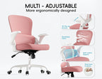 TRALT Office Chair - Ergonomic Office Chair with Back Support, Home Office Desk Chairs, Comfy Desk Chair, Computer Chair, 330lbs Wide Seat Big and Tall Office Chairs for Students (Pink)