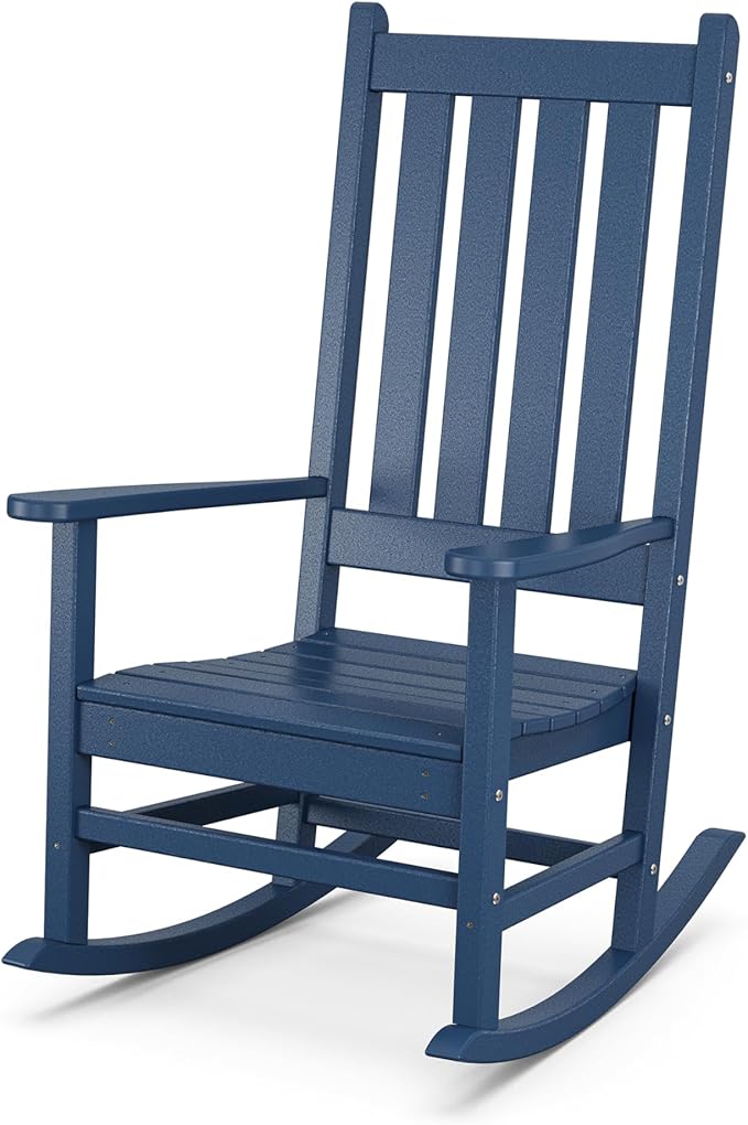 Polywood® Vineyard Porch Rocking Chair in Navy