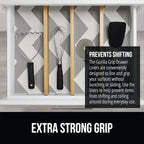 GORILLA GRIP powerGRIP Drawer Shelf and Cabinet Liner, Thick Strong Hold, Non-Adhesive Liners Protect Kitchen Cabinets and Cupboard, Bathroom Drawers, Easy Install, Breathable Mat, 17.5"x20', Chevron
