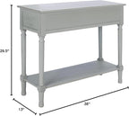 SAFAVIEH Home Collection Tate Distressed Grey 2-Drawer Bottom Shelf Console Table CNS5720C