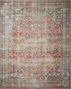 Loloi Amber Lewis Georgie Collection GER-01 Red/Navy 3'-9" x 5'-6", .19" Pile Height, Accent Rug