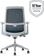Haworth Soji Office Chair with Ergonomic Adjustments, Flexible Mesh Back (Ocean)