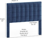 Navy Sutton Full Headboard
