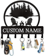 Personalized Custom Name Key Holder - Wall Mounted Key Rack for Kitchen, Entryway, Hallway, Office, Doorway