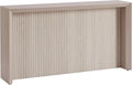 Henn&Hart 56'' Wooden Rectangular Fluted Console Table Entryway Table, Sofa Table for Entryway, Living Room, Couch, Hallway, or Office, Alder White