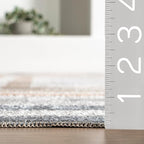 nuLOOM 12' x 15' Machine Washable Stain-Resistant Area Rug Low Profile for Living Room, Bedroom, and Dining Room, Alienor Multicolor