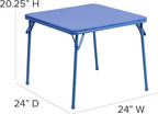 Flash Furniture Mindy Kids Blue Folding Table with Padded Top and Powder Coated Locking Legs
