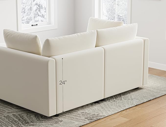 Cloud Couches for Living Room L Shaped Sectional Couch with Ottoman Deep Plush 3 Seats Sofa, Modern Sofa for Bedroom and Apartment