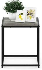 FURINNO Camnus Modern Living End Table, French Oak Grey, 15.75 in x 15.75 in x 17.83 in