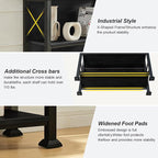 HOMBAZAAR Book Shelf,3 Tier Small Bookshelf with Metal Frame and Backboard,Black Deep Bookcase with Engineered Wood Shelves,Short Shelf Bookcase for Living Room,Bedroom and Office