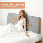 Queen Size Headboard Only-No Assembly, Upholstered Headboard Queen Size Linen Fabric Modern Style Headboards for Adjustable Bed Extra-Thick, Light Gray
