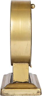 Creative Co-Op Vintage Metal Mantel Clock, Gold Finish