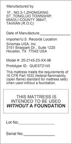 Vibe Quilted Hybrid Mattress, 12-Inch Innerspring and Pillow Top Gel Memory Foam Mattress, Fiberglass Free, CertiPUR-US Certified Bed in a Box, Twin XL, White