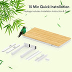 FLEXISPOT Q8 55" Bamboo Standing Desk, Dual Motor 3 Stages Adjustable Height Electric Computer Workstation w/Wireless Charging, Drawer, Quick Install, 220lbs Capacity (Bamboo Tabletop + White Frame)