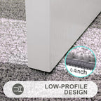 Kitinjoy Indoor Outdoor Door Mat, 40x32 Non-Slip Absorbent Dirt Trapper, Low-Profile Washable Inside Entrance Front Floor Mat, Sturdy Soft Entry Doormats for Entryway, Light Grey