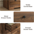 LYNSOM Modern 8 Drawer Dresser, 55.1" Wide Dressers & Chests of Drawers with Large Capacity Storage, Wood Mid Century Storage Dressers Organizer for Bedroom, Brown