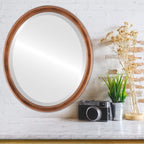 OVALCREST Oval Beveled Wall Mirror for Home Decor - Toronto Style - Sunset Gold - 22" x 18"