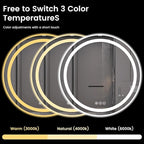 42" x 42" LED Bathroom Mirror with Lights, Backlit & Front Lighted, Wall-Mounted Vanity Mirror 3000K/4000K/6000K, Memory Functions, Anti-Fog, Dimmable Smart Mirror