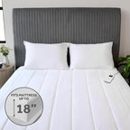 Sunbeam Electric Heated Mattress Pad Restful Quilted Extra-Cozy Fabric 12 Heat Settings 12-Hour Auto Shut-Off Deep Pocket Fit Machine Washable Full 75" x 54"