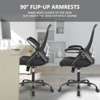 HYLONE Office Chair Ergonomic Desk Chair with Adjustable Armrests, Mesh Executive Chair, Home Office Computer Chairs for Long Hours(Black)