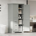 Merax 62.2" Wide Storage Cabinet Pantry Cupboard with Doors and Drawers for Home Kitchen, Bathroom and Living Room, Adjustable Shelf, White
