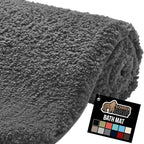 GORILLA GRIP Bathroom Rugs, 30x20, Ultra Soft Absorbent Mat, Thick Plush Bath Rug, Machine Washable, Microfiber Quick Dry, Mats for Shower, Bathtub and Floor, Home Decor Accessories, Charcoal