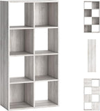 Signature Design by Ashley Paxberry Coastal 8 Cube Storage Organizer or Bookcase, Whitewash