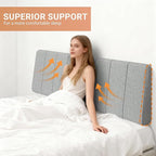 King Size Headboard Only-No Assembly, Upholstered Headboard King Size Linen Fabric Modern Style Headboards for Adjustable Bed Extra-Thick, Light Gray