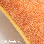 FUTEI Orange Chenille Throw Pillow Covers 22x22 Inch Set of 2,Soft Cozy Bound Edge Design Cushion Case,Home Decor for Couch Bed Living Room
