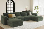 EASE MOOSE Modular Sectional Sofa,Oversized U Shape Sectional Couch with Ottoman,Wide Deep Modular Cloud Couch,Removable Cover