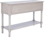 Safavieh Home Collection Haines Greige 4-Drawer Bottom Shelf Console Table