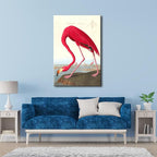 Wieco Art Canvas Print Wall Art American flamingo by John James Audubon The Birds of America Reproductions Art Print Picture Artwork for Living Room Bedroom Home Kitchen Decorations