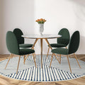 RUGGABLE x Jonathan Adler Machine Washable Modern Area Rug– Inkdrop Slate Blue 8 ft Round, Stain-Resistant, Non-Slip– Large Rugs for Living Room, Bedroom, Hallway, Entryway & Office–with Standard Pad