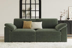 EASE MOOSE Modern Loveseat Sofa for Living Room, Comfty 2 Seat Solid Wood Frame Sofa, FSC Certified Modern Deep Seat Couch, Removable Cover