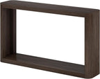 Henn&Hart 52" Wide Rectangular Console Table in Warm Brown, for Home, Living Room, Bedroom, Entertainment Room, Office