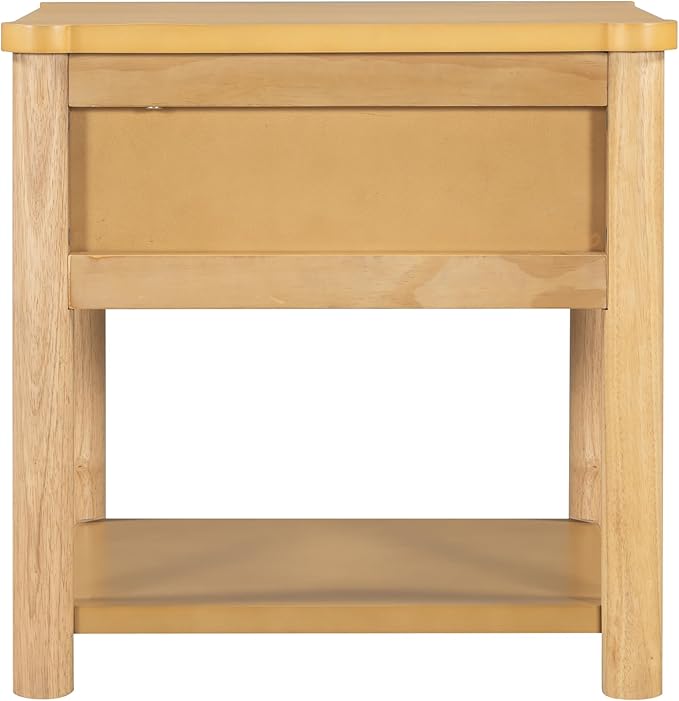 Christopher Knight Home Zeri Bedroom Nightstands Set of 2, Wood Nightstand with Drawers, Small Bedside Table Set of 2, End Table for Living Room, Multipurpose Storage Cabinet, Natural + Beige