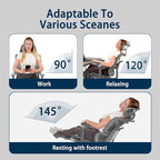 Big and Tall Ergonomic Office Chair with Footrest, 5D Adjustable Armrests, Lumbar Support, Mesh Reclining Swivel Chair for Home Office or Gaming, Adjustable Seat Depth, S3 Elite Pro Grey
