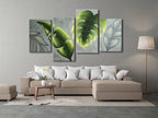 Wieco Art Large Botanical Paintings Wall Art on Canvas Abstract Green Leaves Canvas Wall Art for Living Room Bedroom Wall Decor Modern Artwork for Home Decorations