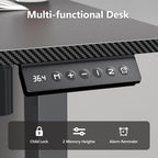 Electric Standing Desk 40 x 24 Inches, Height Adjustable Sit Stand Home Office Computer Desk with Memory Presets,Carbon Fiber Black