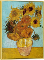 Wieco Art Framed Art Sunflower Large Canvas Prints Wall Art by Vincent Van Gogh Oil Paintings Framed Canvas Wall Art for Living Room Wall Decor Bedroom Home Office Decor