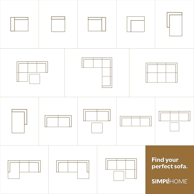 SIMPLIHOME Rex Corner Sectional Modular Sofa in 100% Recycled Polyester Tightly Woven Performance Fabric, Pale Grey, 116-inches Wide, Handcrafted Modern-Style L-Shaped Couch for Living Room