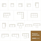 SIMPLIHOME Rex Corner Sectional Modular Sofa in 100% Recycled Polyester Tightly Woven Performance Fabric, Pale Grey, 116-inches Wide, Handcrafted Modern-Style L-Shaped Couch for Living Room