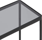 Kate and Laurel Trubey Modern Side Table, 15.75" x 8" x 24.6", Black, Contemporary End Table with Practical Storage Rack Underneath