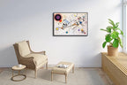 Wieco Art Large Framed Canvas Wall Art Wassily Kandinsky Composition VIII Picture Print of Famous Paintings Abstract Canvas Prints for Living Room Home Decor Wall Decorations