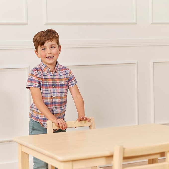 ECR4Kids 24in x 36in Rectangular Hardwood Table with 22in Legs, Kids Furniture, Antique White