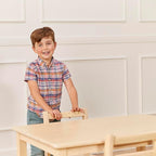ECR4Kids 24in x 36in Rectangular Hardwood Table with 22in Legs, Kids Furniture, Antique White