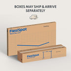 FLEXISPOT EN2 Whole-Piece Standing Desk with Clamp Power Strip, 60 x 24 Electric Stand Up Height Adjustable Desk with Cable Management (Gray Frame + 60" Maple Top, 2 Packages)
