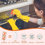 Lucomb 10 Pack Swedish Dishcloths with Hanging Clips, Reusable Swedish Dish Towels Biodegradable Cellulose Cleaning Cloths Washable Dish Wipes for Kitchen Home Office(Quick Drying & Super Absorb)