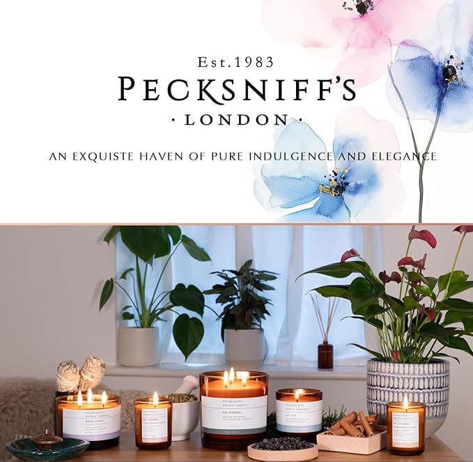 Pecksniff's Re-Charge Invigorating 3-Wick Candle - Cinnamon & Ginger Aroma, Premium Quality Wax, 283g, Long-Lasting Scent for Focus and Energy